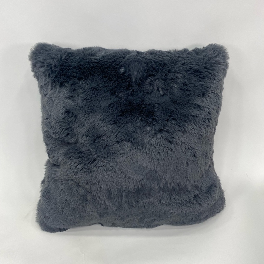 Pillow Faux Fur Dark Gray 2 set - Picture 3 of 5